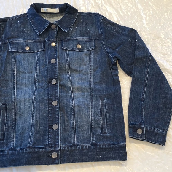 Diamanté Studded Jean Jacket**Med. - Picture 3 of 4